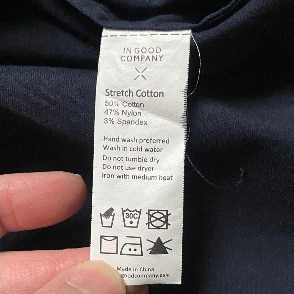 Navy Pinstripe Sleeveless Blouse - Picture 5 of 5